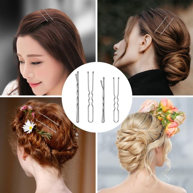 Detalle 2 de Set Xynovate da 300 forcine per capelli, mollette e fermagli invisibili con cerchietti trasparenti