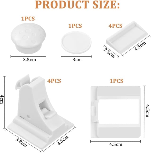 Detalle 2 de HOTUT Magnetic Cupboard Locks (4 locks + 1 key) – invisible magnetic child safety for cabinets and drawers