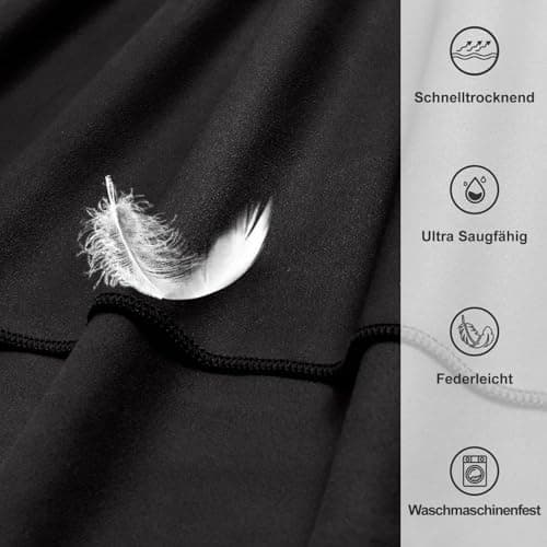 Detalle 2 de Set de 2 toallas de microfibra Pameil para gimnasio, piscina y viaje (compactas y de secado rápido)