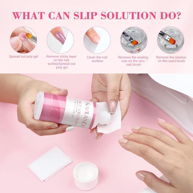 Detalle 2 de Saviland Poly Gel Slip Solution Kit 120 ml