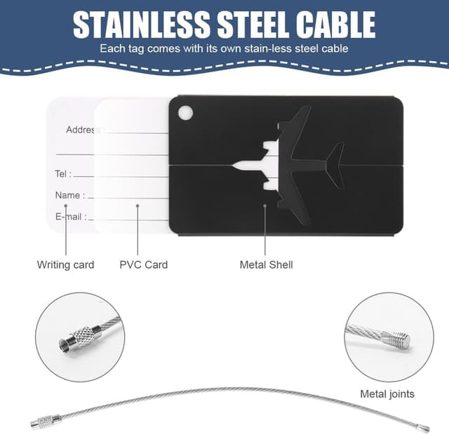 Thumbnail 1 de Vicloon Viaggio Bagagli Tag 4 pezzi nero