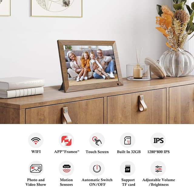 Thumbnail 1 de AHOWAI 32GB 10.1 Inch Digital Photo Frame