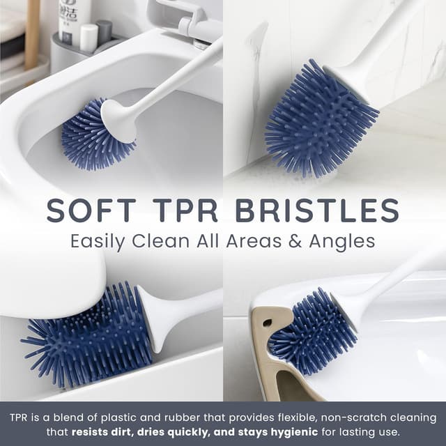 Detalle 2 de CUQOO Silicone Toilet Brush and Holder Set