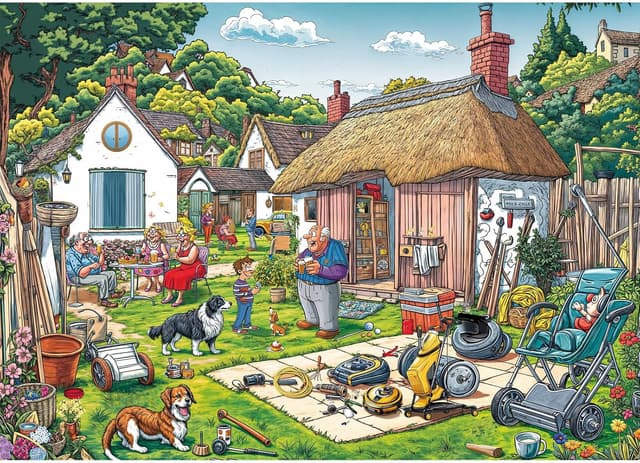 Imagen de Jigsaw Puzzles for Adults 1000 Warm courtyard en OfertitasTOP