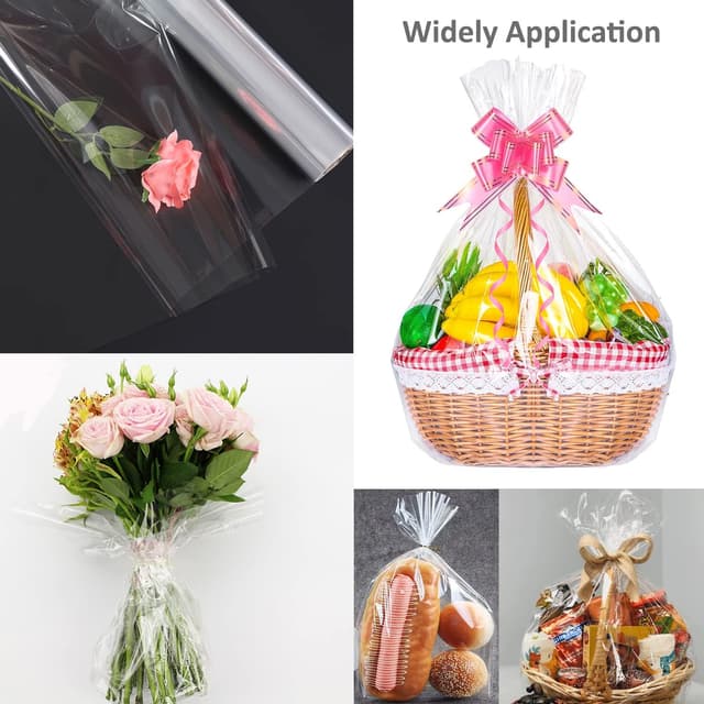 Detalle de 80CM Clear cellophane wrap roll 80cm x 30m