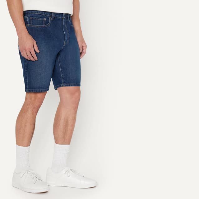 Detalle de Amazon Essentials Men’s Heavyweight Stretch Straight-Fit Jean Shorts (9-inch inseam)