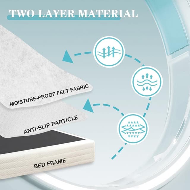 Thumbnail 4 de DUJUIKE Copriletto Matrimoniale antiscivolo 160x200 cm