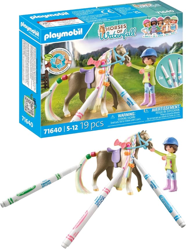 Thumbnail 6 de PLAYMOBIL Horses of Waterfall 71639 Ellie & Pferd mit Kreppeisen – Set für kreative Pferdefrisuren