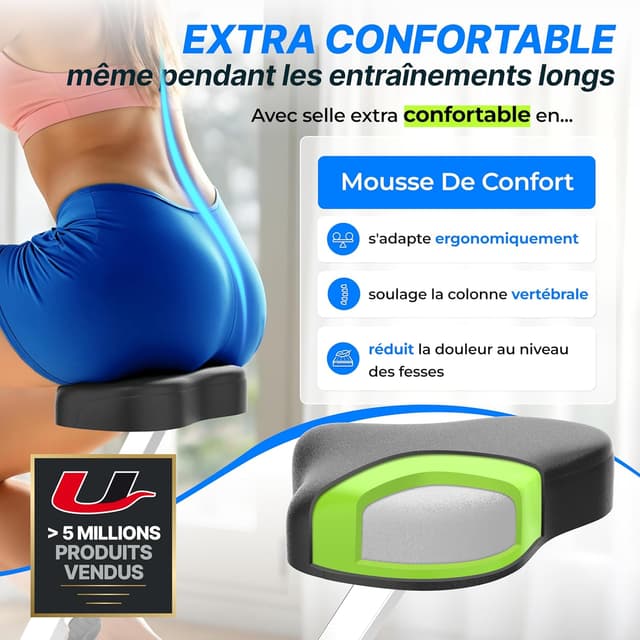 Detalle 2 de Ultrasport F-Bike Vélo d’Appartement Pliable 130 kg