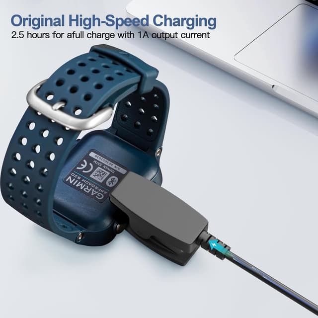 Detalle de TUCANA 2 Pack USB Charging Clip Sync Data Cable for Garmin watches & fitness devices (compatible listed models)