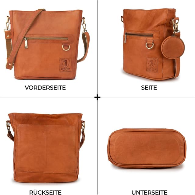 Thumbnail 6 de Berliner Bags Vintage Schultertasche Siena – mittelgroße Umhängetasche aus Leder (braun)