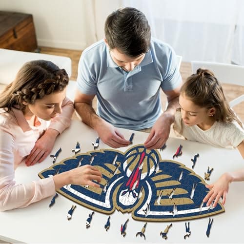 Detalle 2 de Iconic Puzzles NBA Puzzle de Madera New Orleans Pelicans, 270 piezas 🧩
