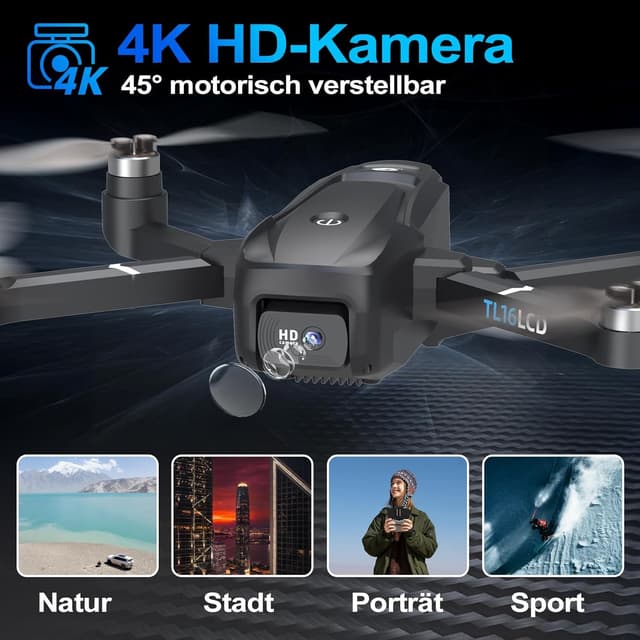 Detalle de Tolatoyus TL16LCD FPV Drohne mit 4K Kamera