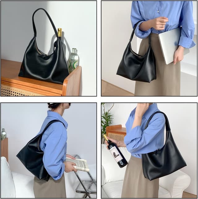 Thumbnail 1 de CUNGGI Hobo Bag aus weichem PU Leder – Vintage Slouchy Tote für Alltag, Büro und Reisen