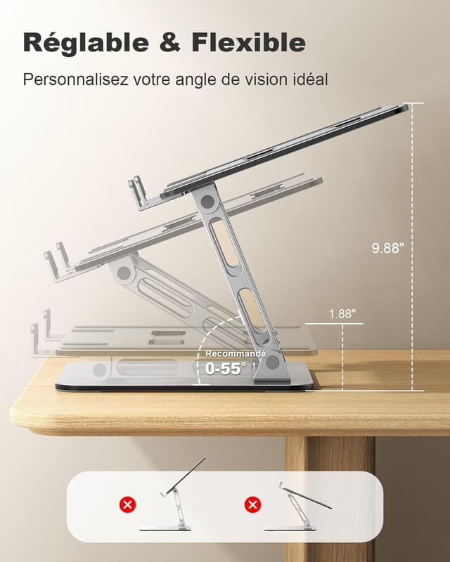 Thumbnail 5 de Babacom Support Portable Double Barres Réglables