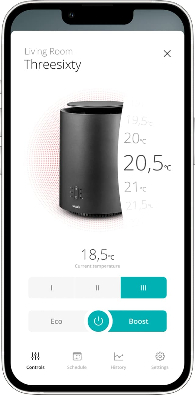 Thumbnail 8 de Duux Threesixty 2 Smart Heater Gray 14 m²