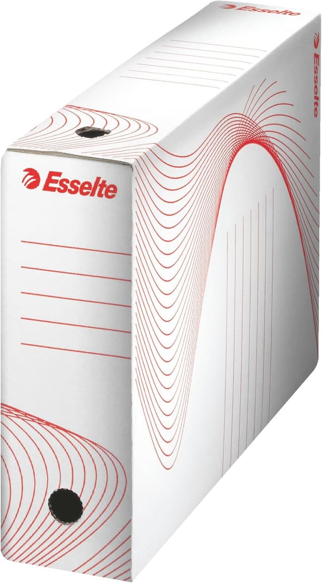 Detalle de ESSELTE Boxy 100 20172 Scatola archivio per documenti A4, 25 x 35 x 10 cm, bianca (confezione da 10)
