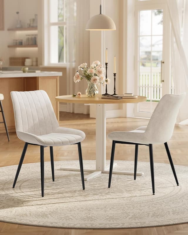 Thumbnail 6 de SONGMICS Esszimmerstuhl 4er Set cappuccinobeige