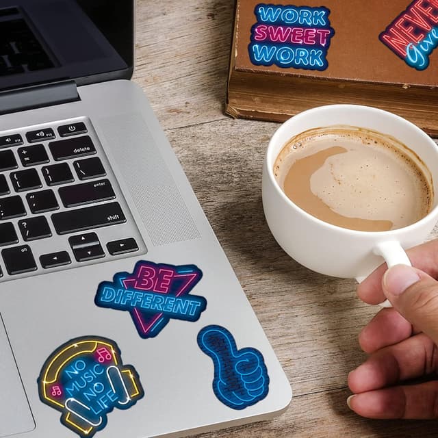 Thumbnail 3 de AirNogo Aufkleber Neon Sprüche 100 Stück