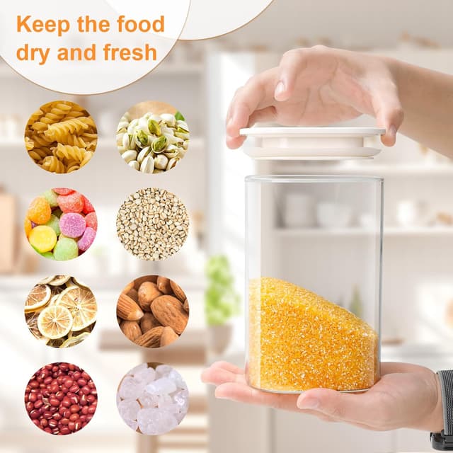 Thumbnail 4 de VINATO Set de 4 Botes de Cristal Herméticos 🥫