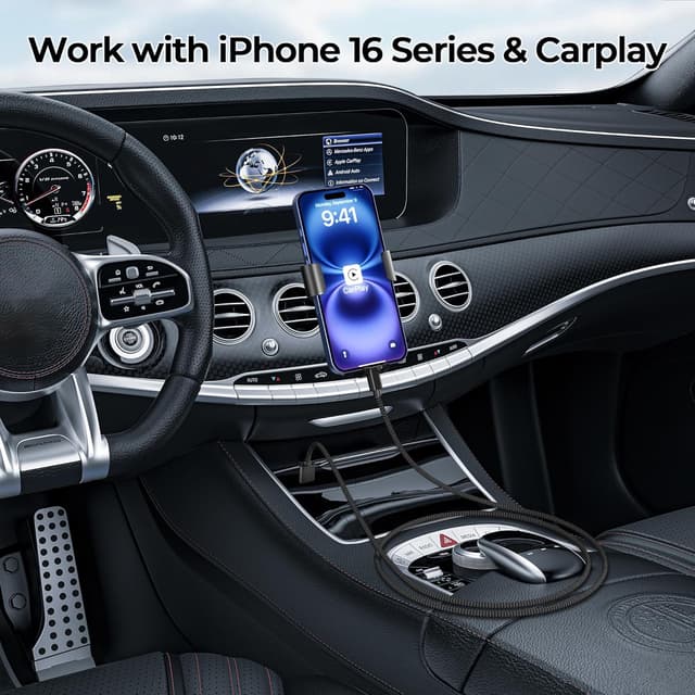 Detalle de Basesailor Ladekabel USB-A auf USB-C für iPhone 17, PS5-Controller & USB-C-Geräte (2er Set, 2 m) – Schwarz