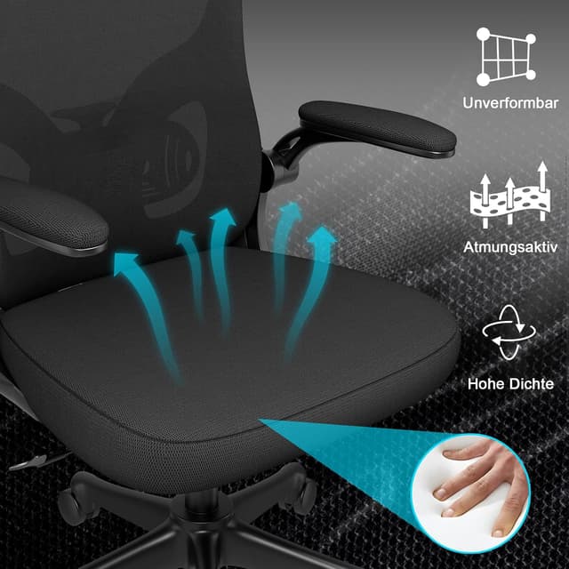 Detalle 1 de naspaluro Ergonomischer Bürostuhl 360°-Drehstuhl