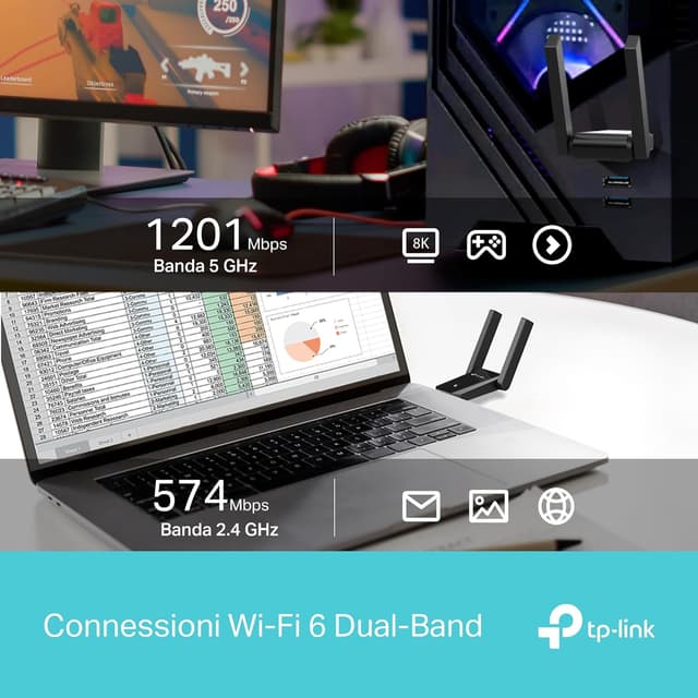 Thumbnail 2 de TP-Link Archer TX30U Plus AX1800 WiFi USB