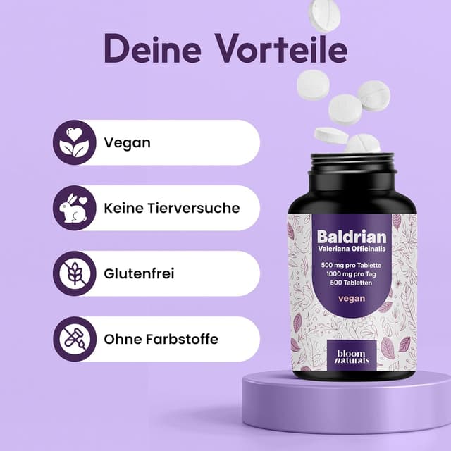 Thumbnail 3 de Baldrian Hochdosiert 500 Tabletten 1000 mg