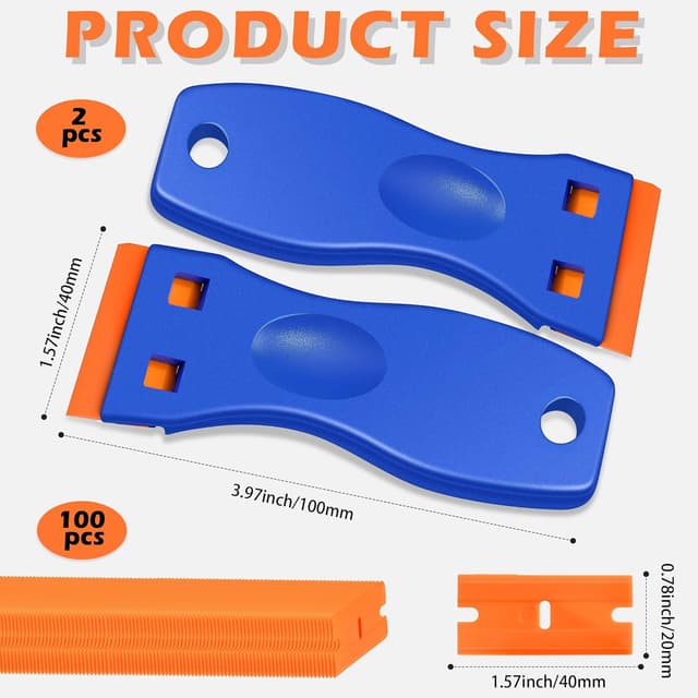 Thumbnail 1 de 2PCS Plastic Scraper Kit with 100 Blades