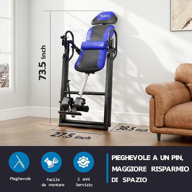 Detalle de YOLEO Tavola inversione 300 lbs per schiena