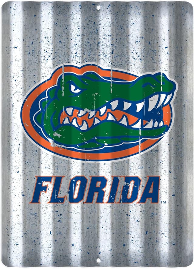 Rico Industries NCAA 12" x 16" Tin Metal Roof Sign