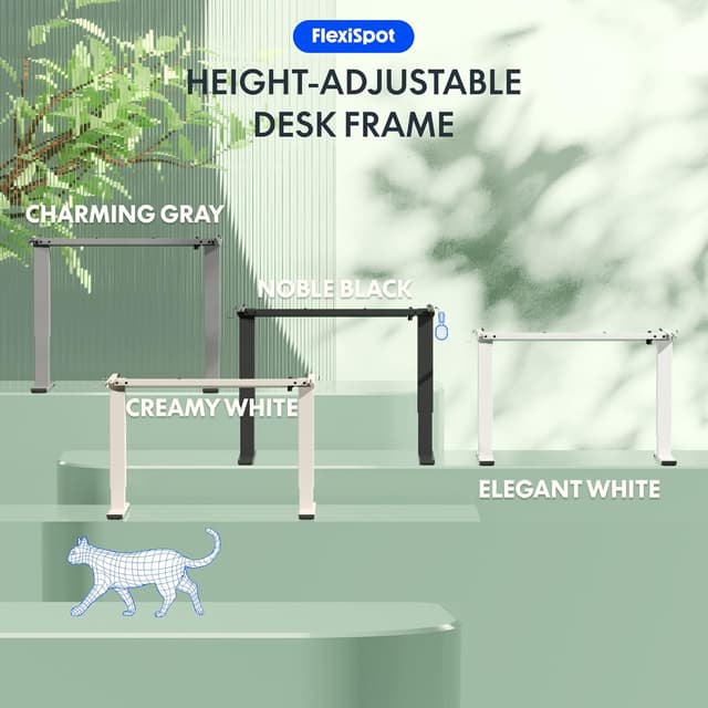 Detalle de FLEXISPOT Bureau Assis-Debout électrique réglable en hauteur avec commande digitale et système anti-collision