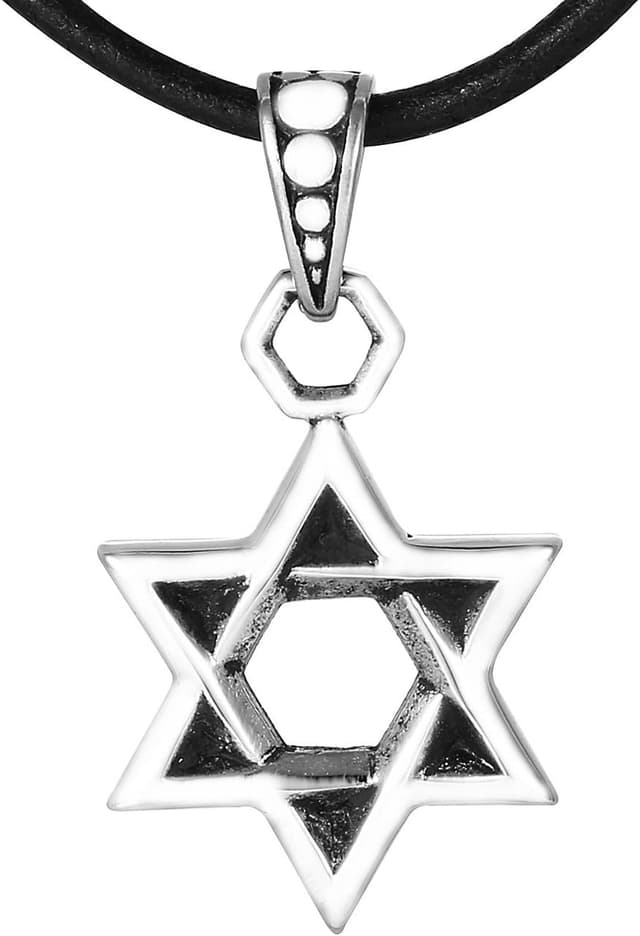 Detalle de DonDon Collana Uomo Stella di David Acciaio