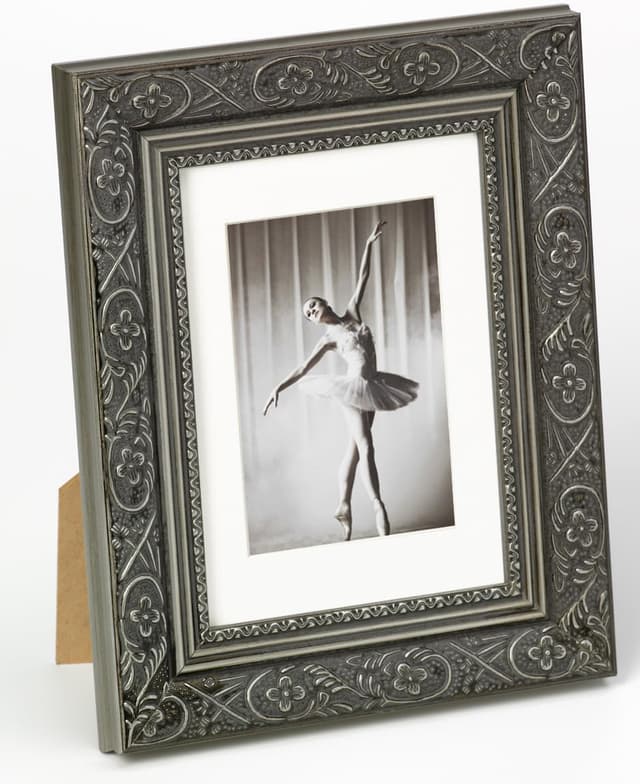 Detalle de Walther Design Cadre photo Barock CR050D anthracite 40 x 50 cm avec passe-partout