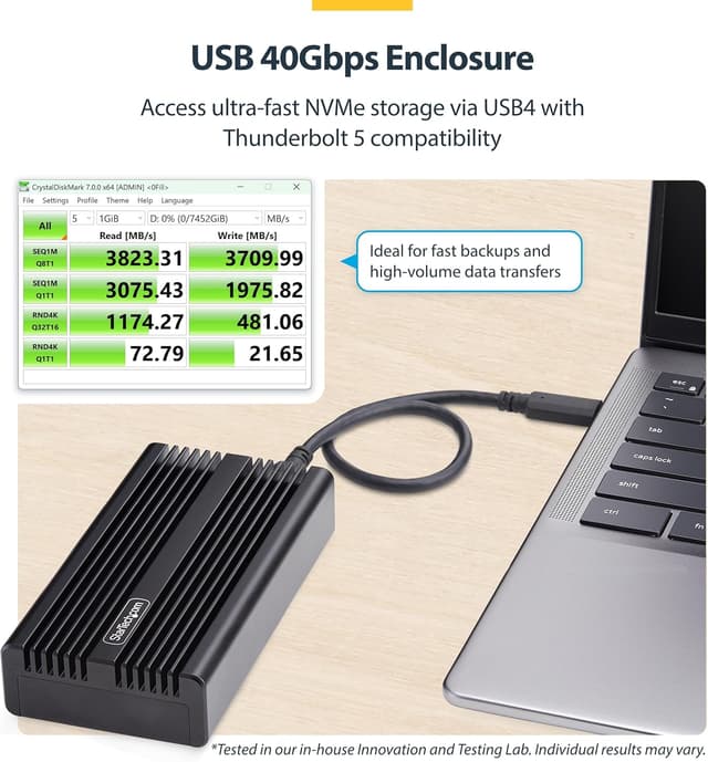 Detalle 2 de StarTech Boîtier SSD NVMe USB4 40 Gbps