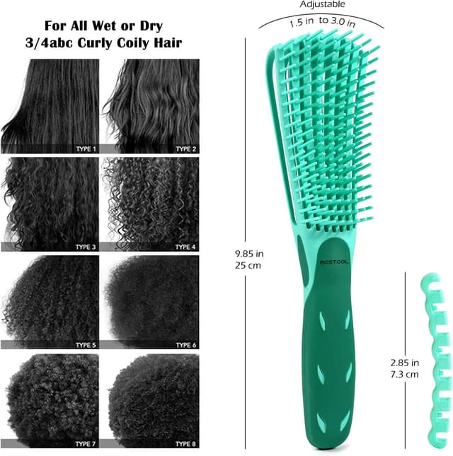 Thumbnail 3 de BESTOOL Cepillo desenredante para cabello rizado 3/4abc
