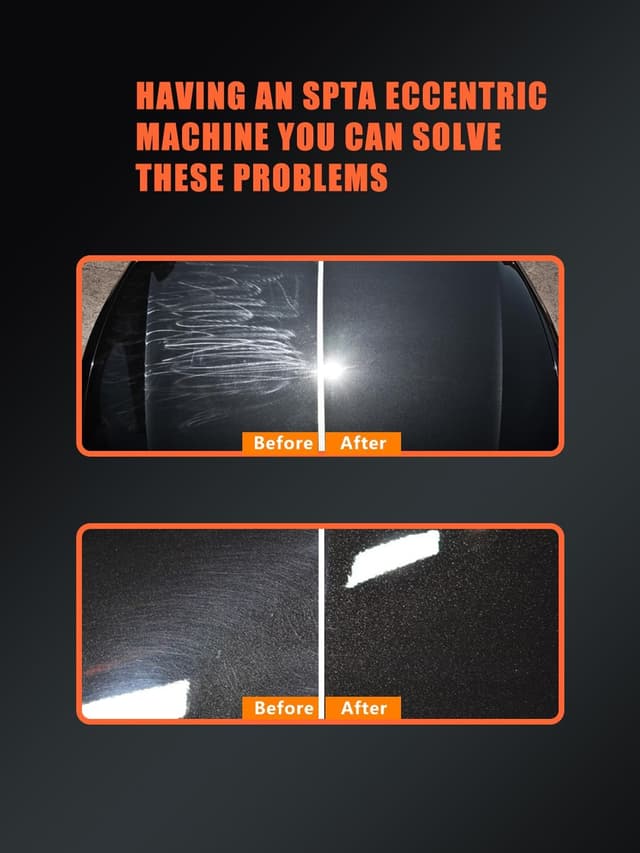 Detalle de SPTA Mini Orbital Polisher (3 Inch / 10mm, 780W) With Variable Speed Dual Action Kit