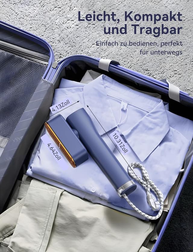 Thumbnail 6 de Sundu Dampfglätter & Steamer Reisebügeleisen mit Dampf – 15s Aufheizen, 4 Dampfmodi, LED-Display, 899 g, Blau