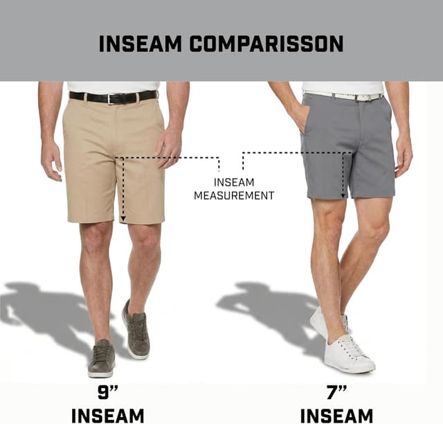 Detalle de PGA Tour Men’s 7” Flat Front Performance Stretch Golf Shorts with Active Waistband