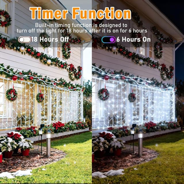 Detalle 2 de yowin Rete Luminosa Natale 200 LED 3x2m