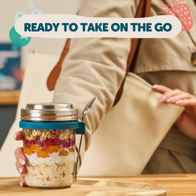 Thumbnail 3 de OATOLOGY Glass Overnight Oats Jar