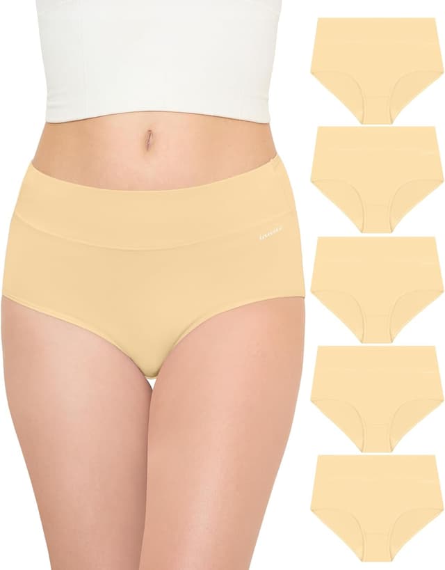 Detalle de TANSTC confezione da 5 slip donna in cotone vita alta elasticizzato