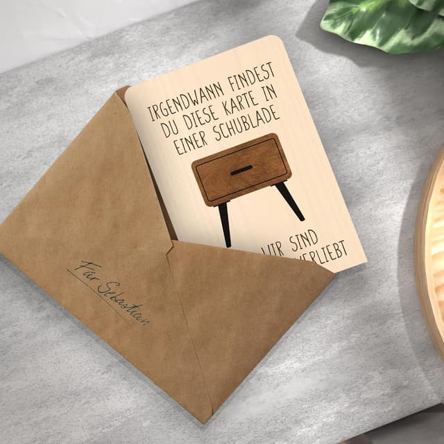 Thumbnail 5 de Geschenkkarte aus Holz Paar Geburtstagskarte