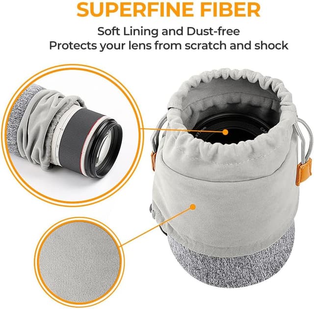 Detalle 2 de K&F Concept 10×18cm neoprene lens pouch