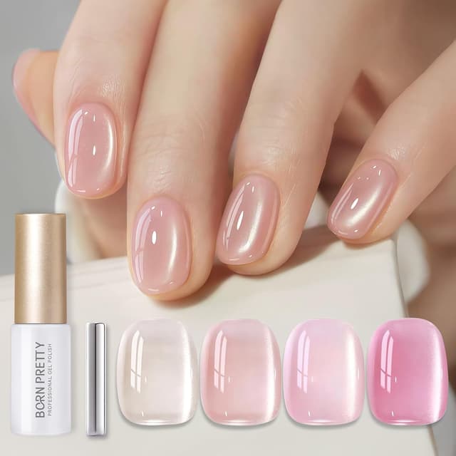 Imagen de Born Pretty Jelly Nude Rosa UV Nagellack 4er-Set 💅 en OfertitasTOP