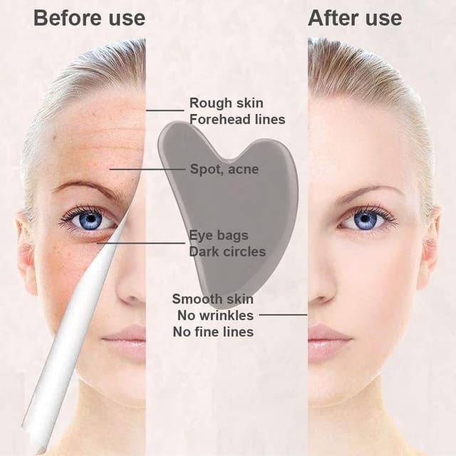 Thumbnail 2 de Gua Sha Stein Herzform Hautmassage