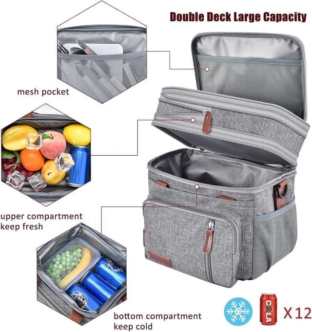 Thumbnail 4 de MIYCOO Lunch Bag & Lunch Box 15L Grey