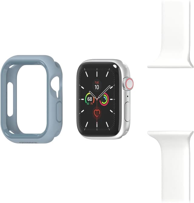 Detalle de Coque Watch Bumper OtterBox pour Apple Watch Series SE/6/5/4 (44 mm) – Protection bords et écran, bleu