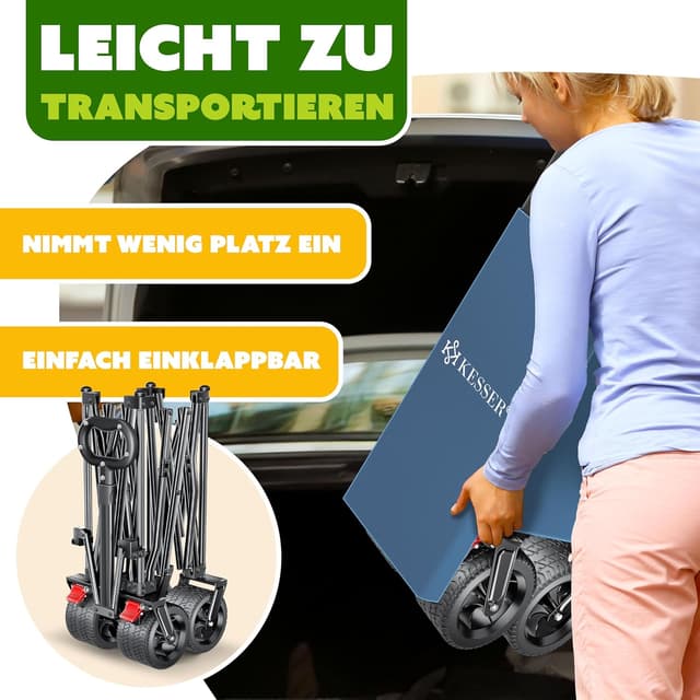 Thumbnail 8 de KESSER® Carro de Mano GTR9000🛻 200kg, Plegable, Ruedas 360°