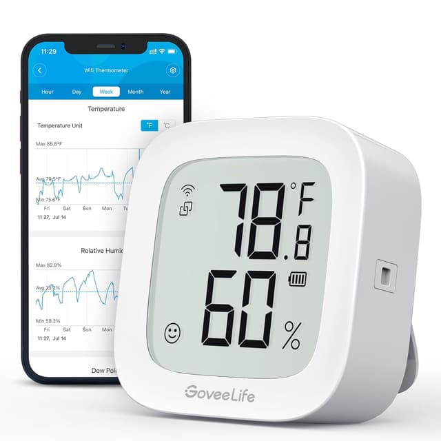 Imagen de GoveeLife E-Ink WiFi Thermometer Hygrometer 2‑Year en OfertitasTOP
